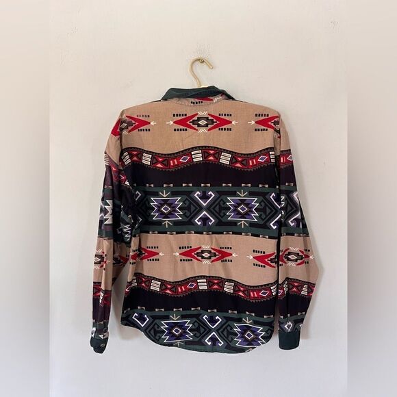Vintage | Circle T Rough Rider Woman’s medium Western Aztec Button Up Shirt - Picture 8 of 8